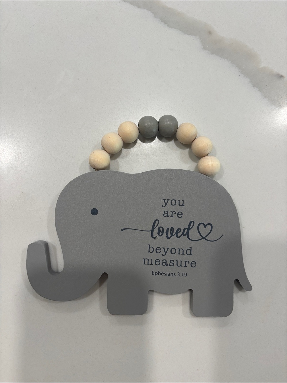 Gray Elephant Wall Decor "You Are Loved"